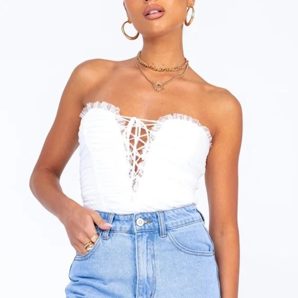 Princess Polly strapless bodysuit, size 6